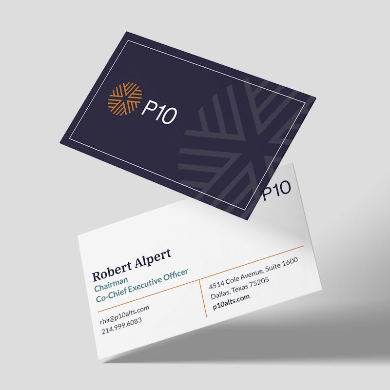 P10 business cards